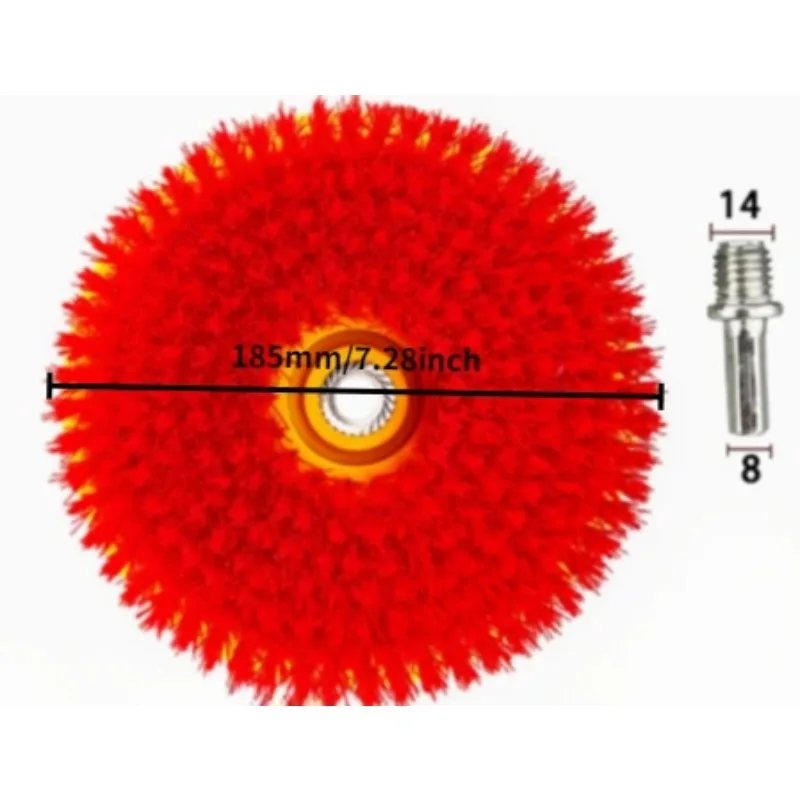 Diameter 185mm Electric Cleaning Brush Four Star Tile Floor Stone Kitchen Bathroom Metal Surface Stain Resistant Inner Hole M14