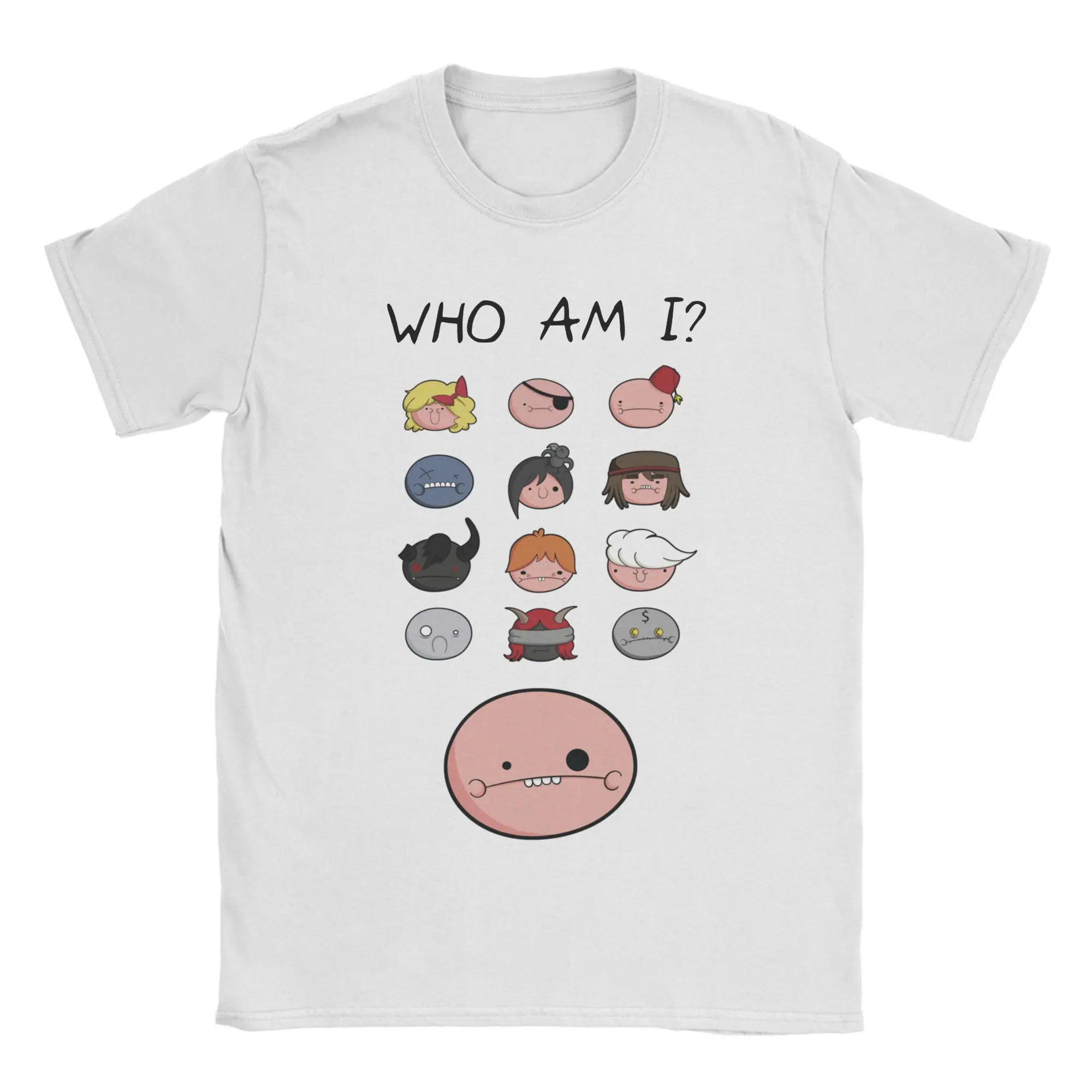 

Harajuku The Binding of Isaac Characters Tshirts Men's Round Neck Short Sleeve Clothes 100%Cotton Summer Top Tee