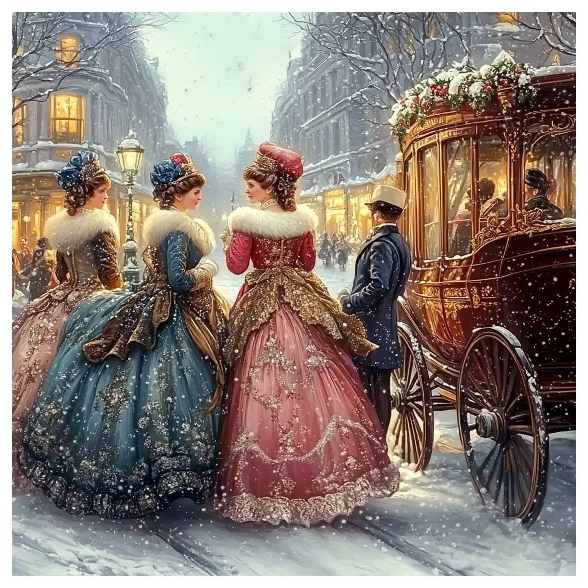 

1000 Pieces Jigsaw Puzzle Retro-style urban snow scene Jigsaw Puzzle Educational Toy for Kids Children 's Games Christmas Gift
