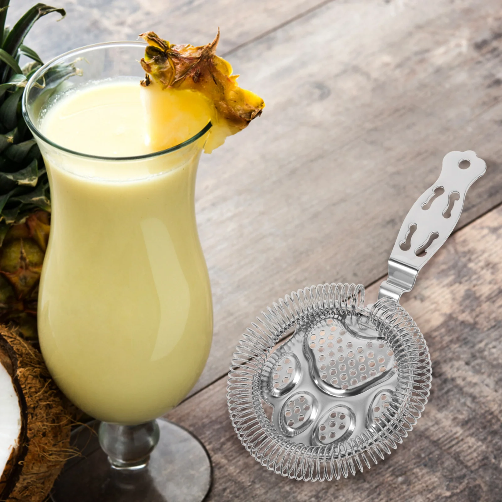 

304 Bar Strainer Cocktail Stainless Steel Silver Drink Separator Metal For Metal Strainer Bar Club