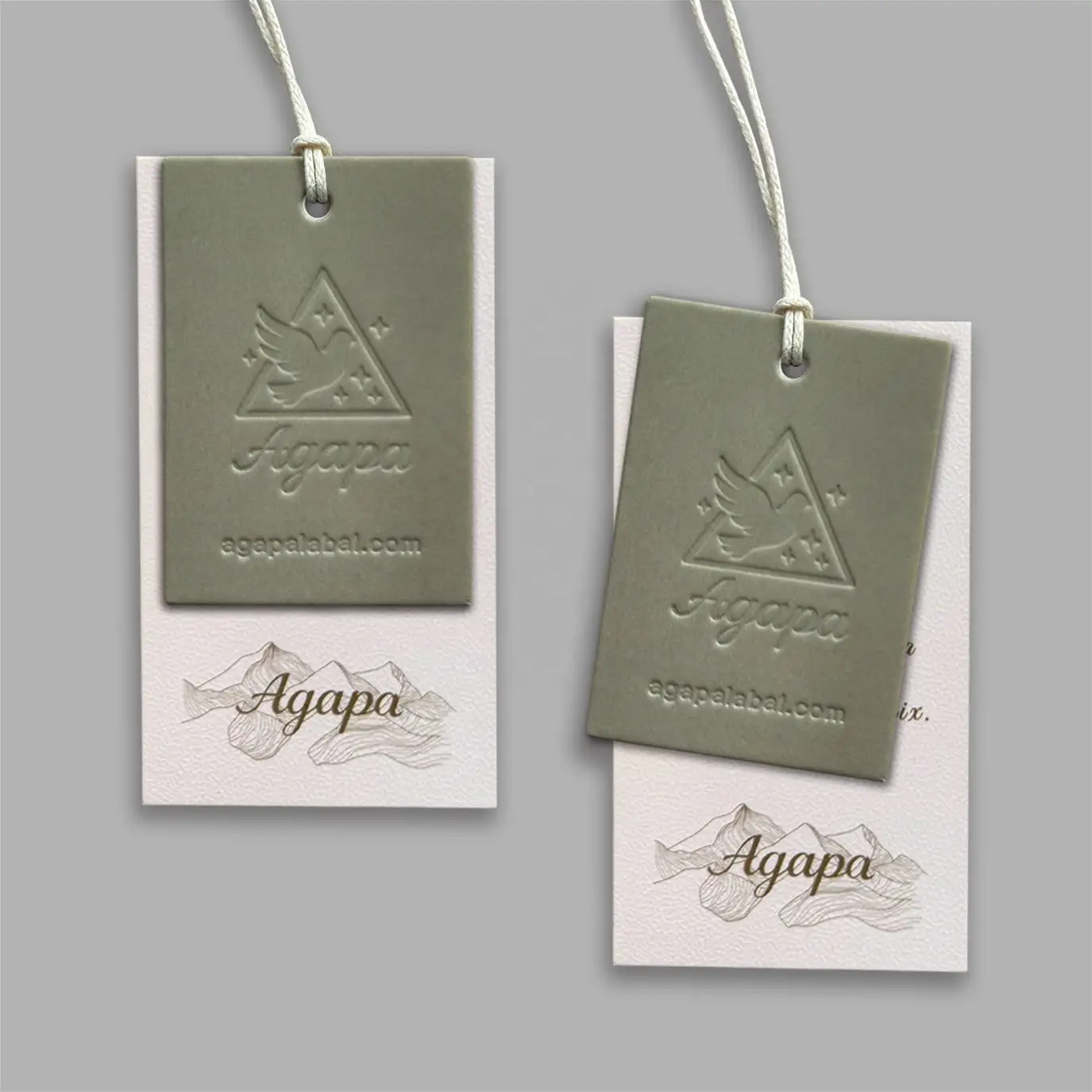 Luxury Embossed Logo Hang Tags Custom Brand Price Labels High End Decorative Tags For Clothing Bags Shoes Daily Accessories Use