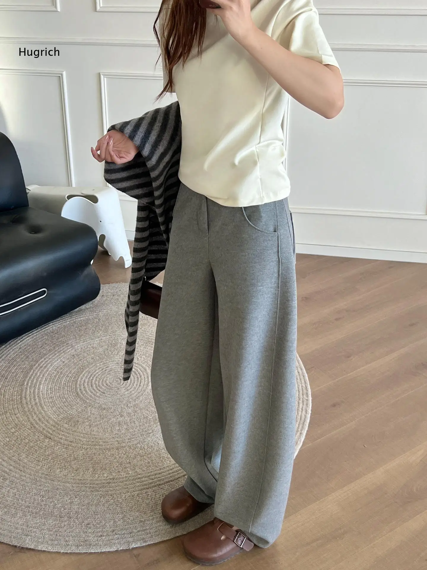 Comfortable Wide Leg Pants With Drawstring Waist And Relaxed Silhouette Women Lightweight Material For Travel Or Home