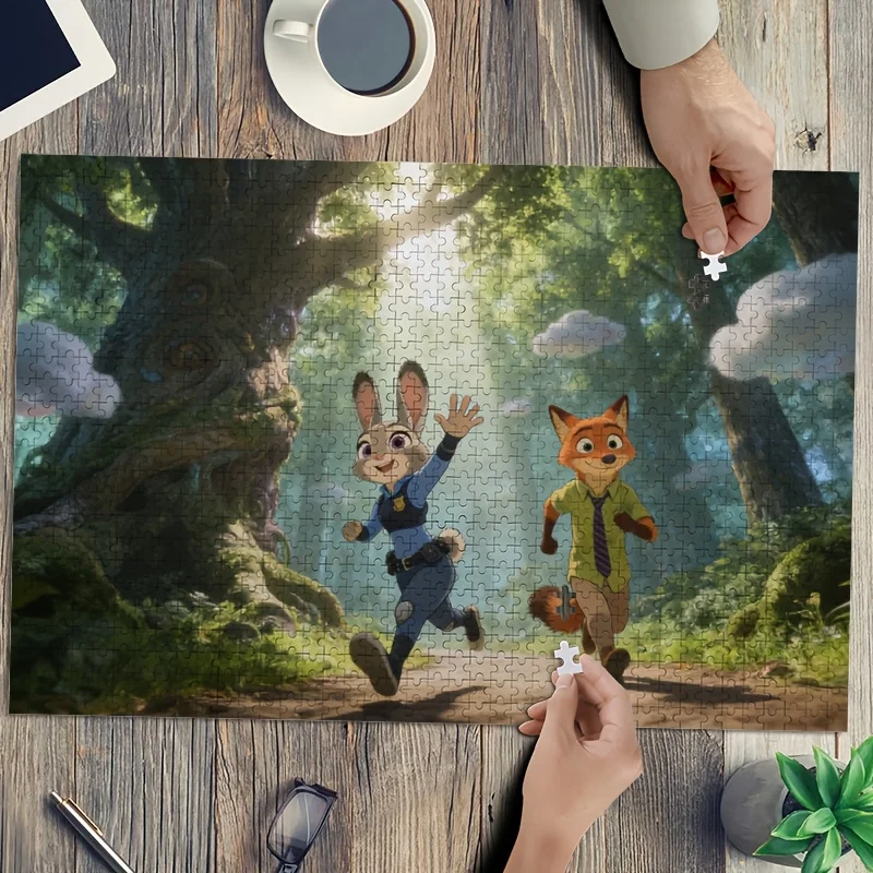 Puzzle poster Disney Zootopia Judy Hopps e Nick Wilde da 1000 pezzi |   Intrattenimento per la famiglia, rompicapo per adulti, senza cornice, adatto
