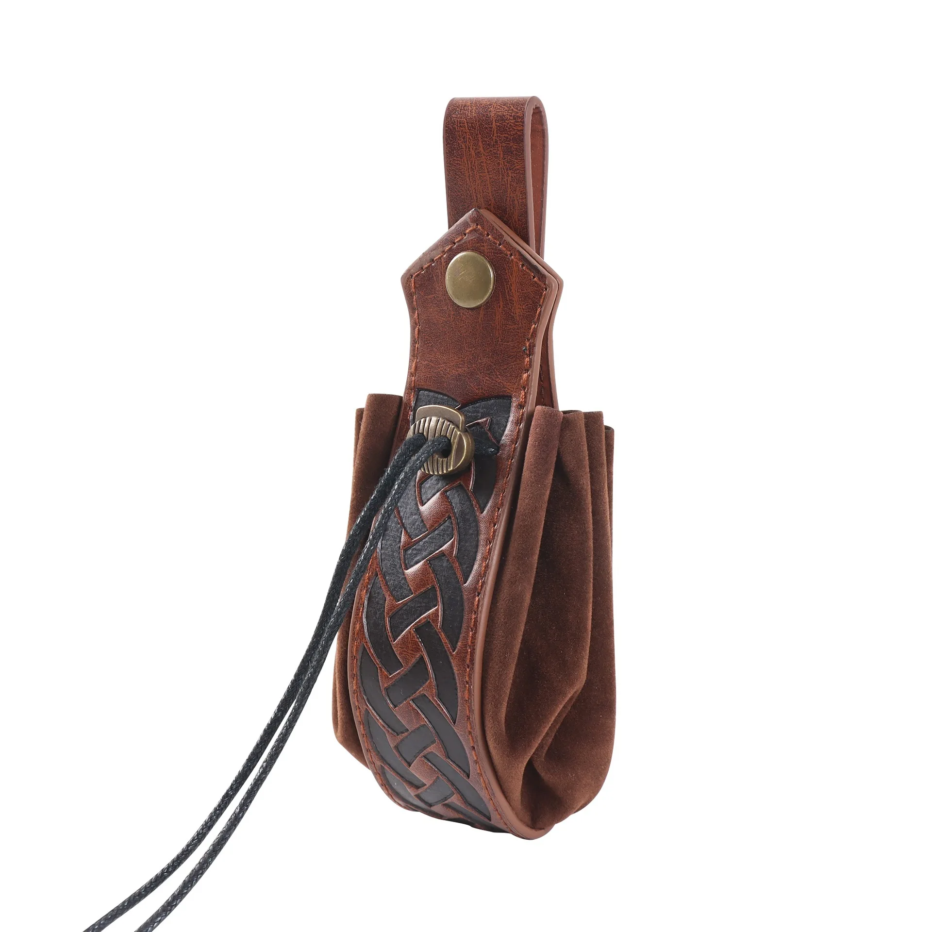 Medieval PU Leather Belt Bracers Waist Pouch Set Viking Knight Pirate Cosplay Accessories Halloween Renaissance Costume Props view 5