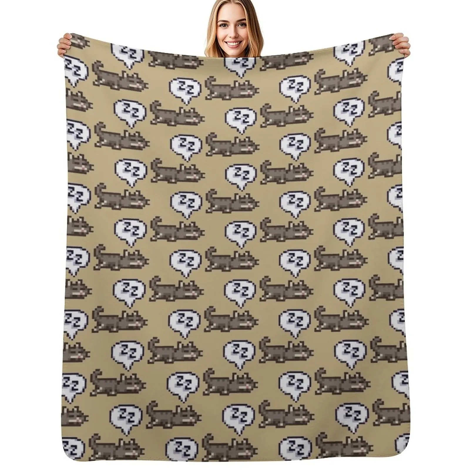 

Stardew Valley Sleeping Cat Sploot Throw Blanket Fuzzy Plush Throw Blanket for Sofa Chair
