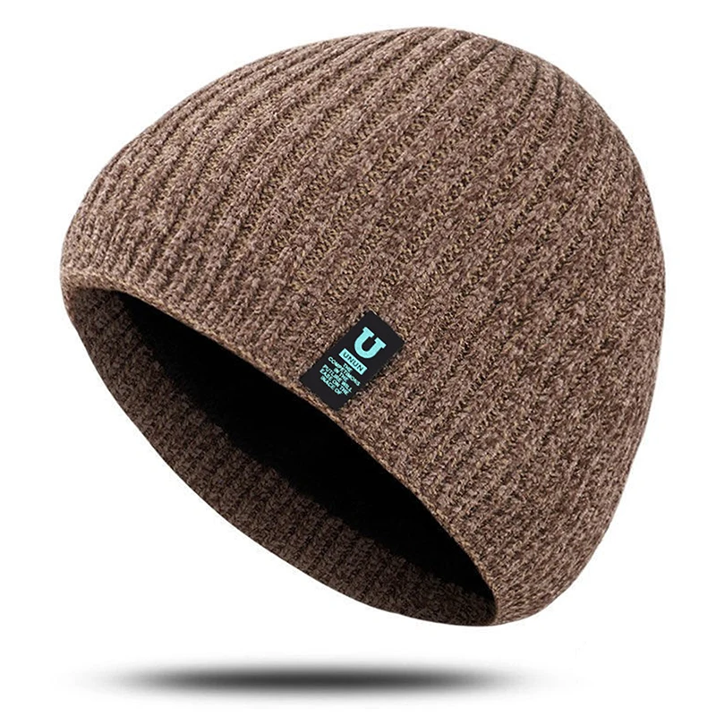 Men's Winter Knit Hats Soft Stretch Cuff Beanies Cap Comfortable Warm Slouchy Hat Outdoor Riding Knitted Cap For Women image 5