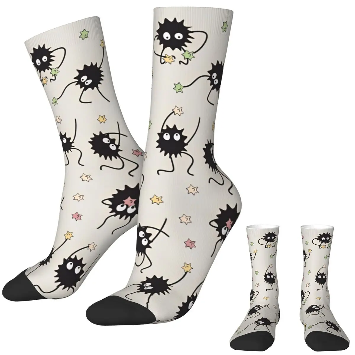 

Soot Studio Ghiblis Socks Trendy Stockings Spring Anti Slip Couple Socks Comfortable Printed Skateboard Socks