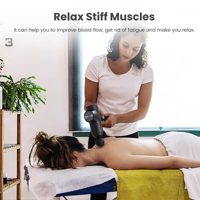 Mebak Chic Massage Gun High Frequency Fitness Muscle Massage Relaxation Quiet Electric Fascia Gun Pain Relief Massage Machine