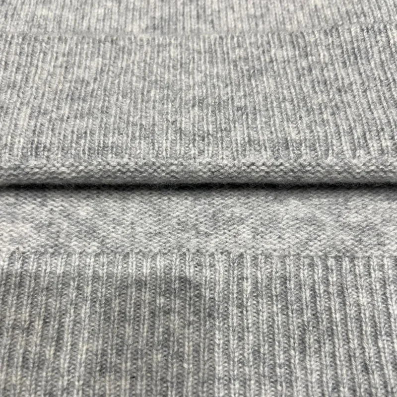 Women's Gray Mixed Wool Plaid Splicing Knitwear Stylish Button Front Knit Sweater, Lightweight & Comfortable for WinterAH0250