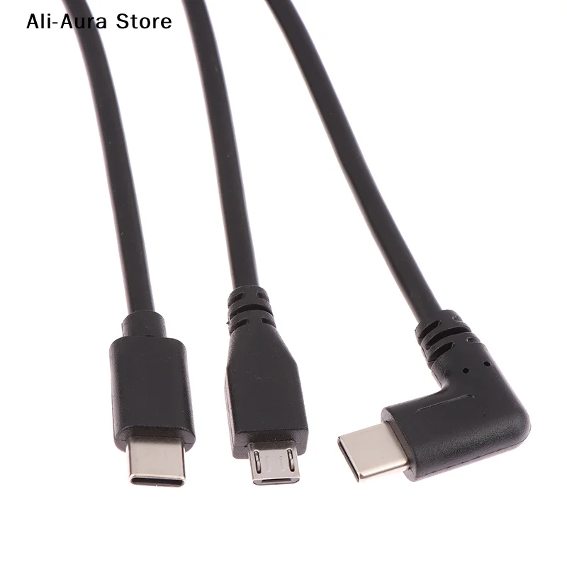 1Pcs Micro Type USB USB 3.1 Male Connector To Type-c USB 3.1 Female Extension Cable 17mm With screws Panel Mount Hole 0.3m
