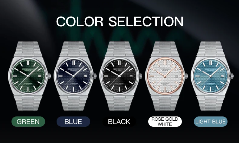 Neue Heiße Verkauf Specht & Söhne Automatische Uhr Für Männer Japan 8215 Movt Mechanische Armbanduhr Rose Gold Leucht 50 M wasserdicht – Detail 1