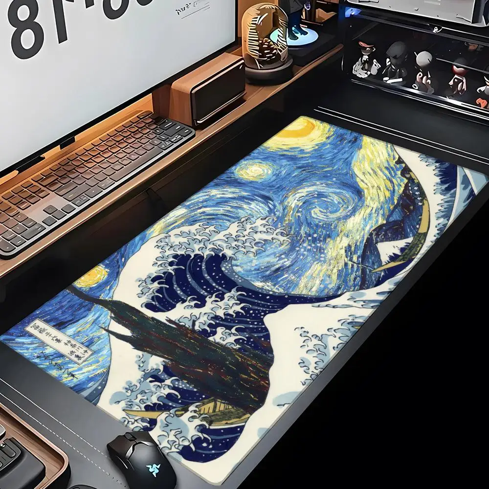 

The Great Wave Off Kanagawa Mouse Pad Gaming Mousepad Abstract Large 900x400x5mm MouseMat Gamer XXL Mause Carpet PC Desk