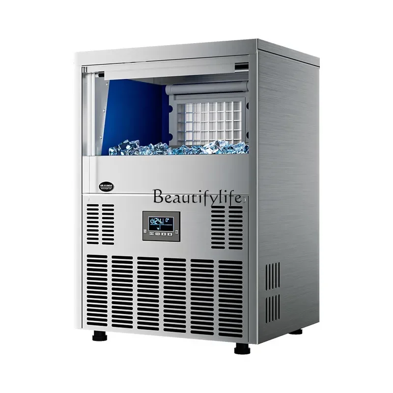 

xx24 Ice machine integrated commercial milk tea shop bar KTV automatic square ice making machine XMI45