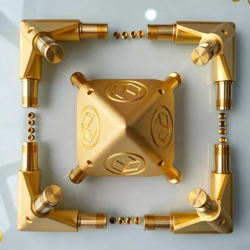 Foldable Copper Pyramid Display Stand, Energy Healing Sacred Geometry Desk Meditation Decor