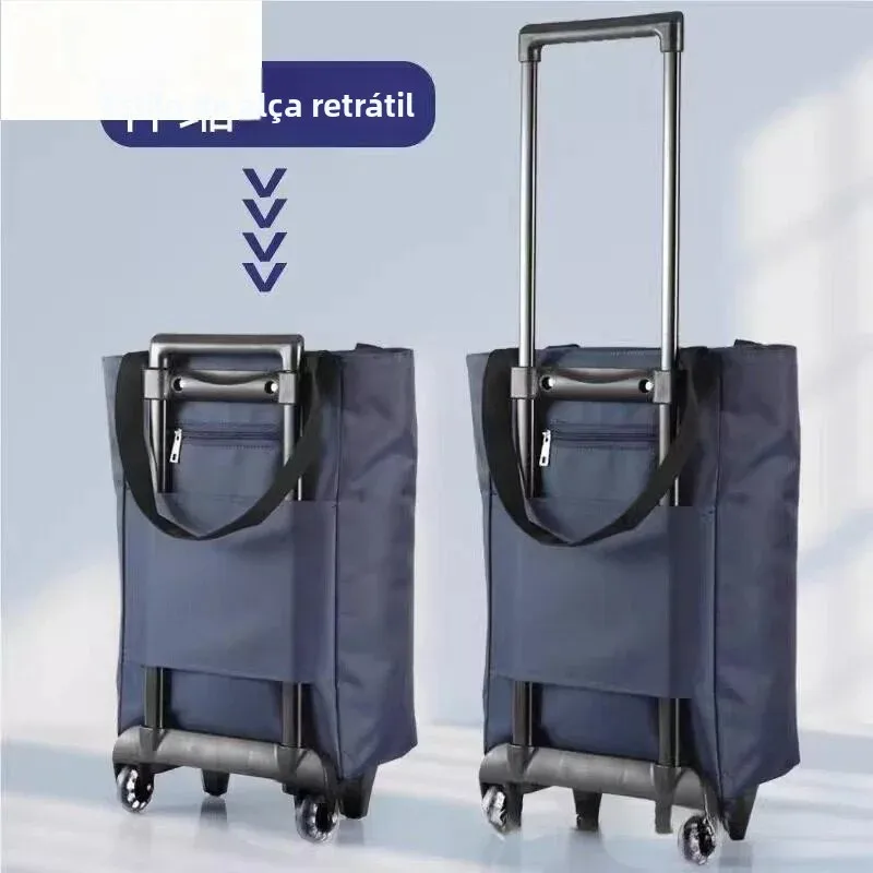 portable-small-shopping-cart-vegetable-buying-car-hand-pullable-stacking-dual-purpose-household-storage-utility-cart