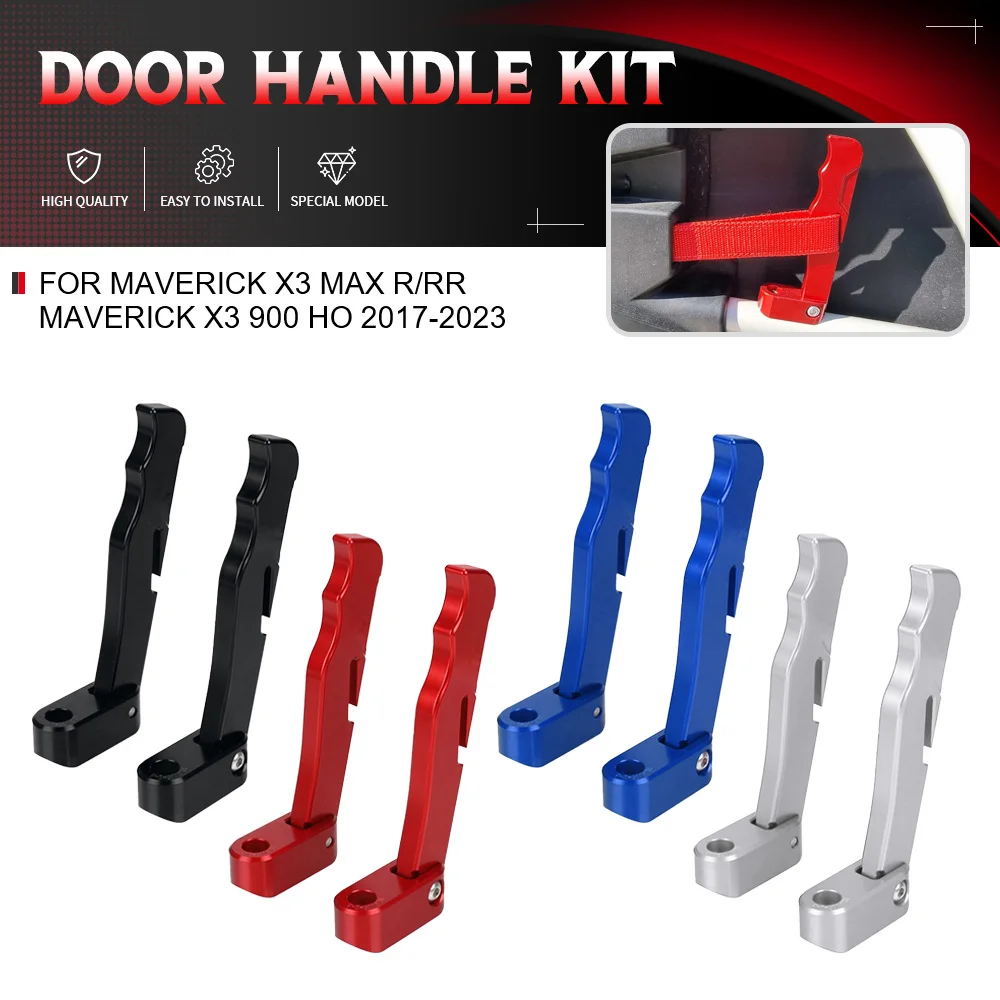 

For Can-Am Maverick X3 Max R/RR Maverick X3 900 HO 2017-2023 2024 Motorcycle CNC Aluminum Door Handle Latches Opener Handle Kit