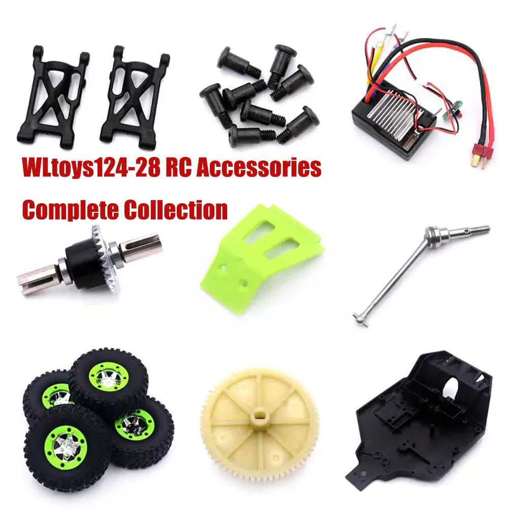 WLtoys12428 Afstandsbediening Auto Accessoires Moederbord Servo Differentieel Stuurkop Motor Schroef Hond Bot Auto Shell