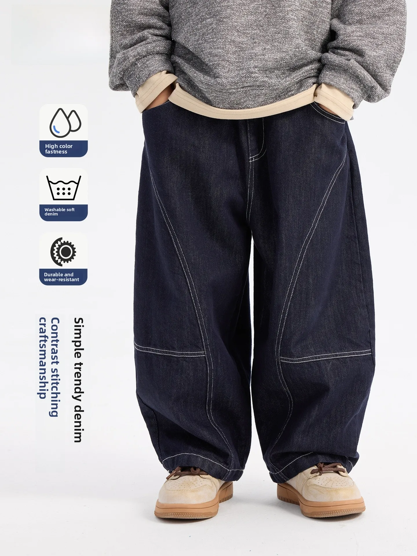 kids-jeans-pants-wide-leg-pants-lazy-style-children's-long-pants-spring-new-arrival-boys'-clothing-trousers-korean-style