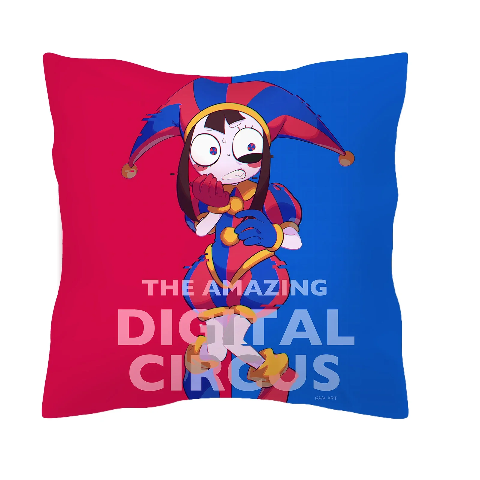 45x45cm The Amazing Digital Circus Square Pillowcase Living Room Pillow Cushion Cover Bedroom Bed Decorations Household Product