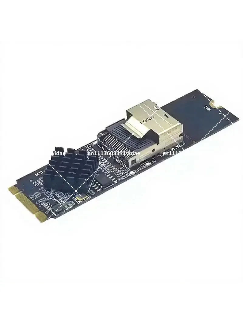 M.2 NVMe PCIe to SFF-8087 Mini-SAS 36Pin 4-Port Hard Disk Adapter Card