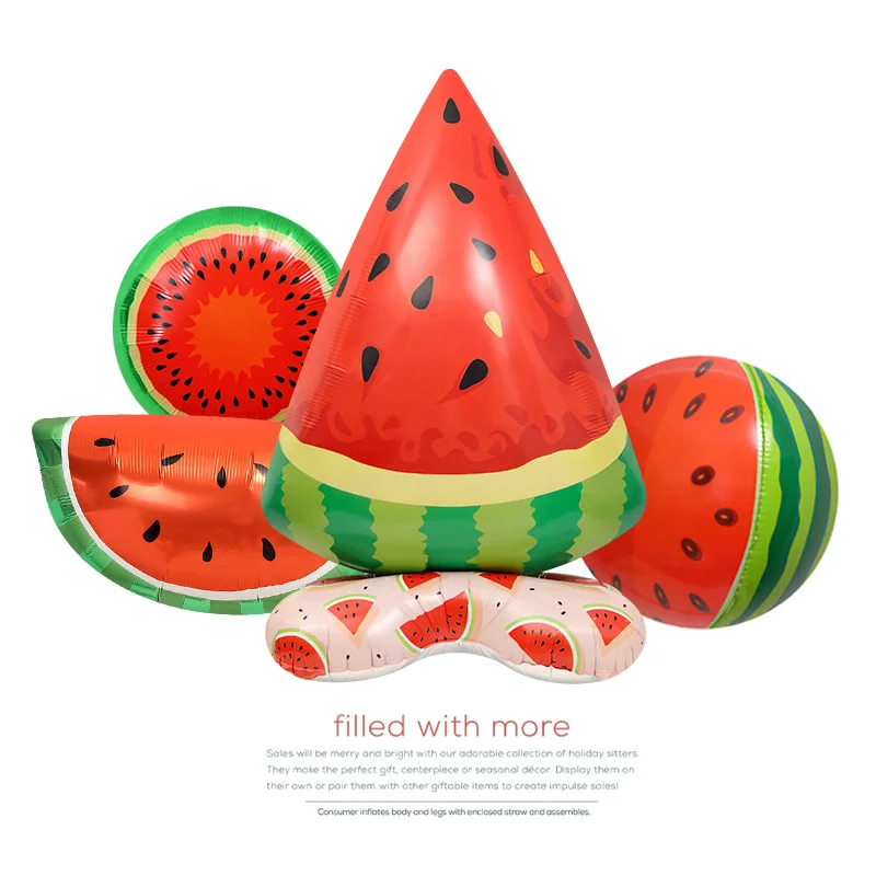 Watermelon Balloon Summer Holiday Hawaiian Fruit Party Decor Foil Ball Birthday Party Baby Shower Supplies Kids Favor Gifts