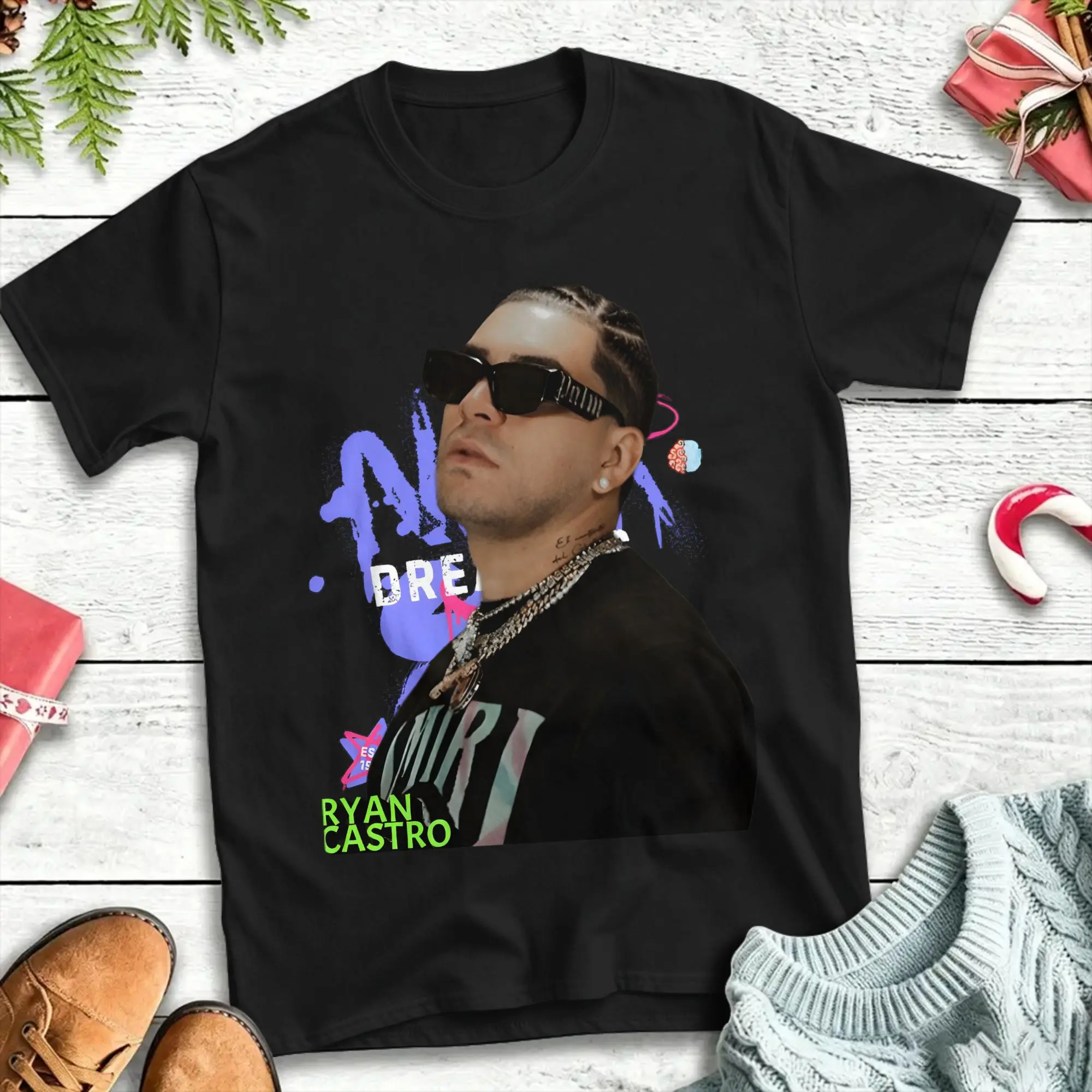 Ryan Castro singer  T Shirt Beach  Leisure T Shirts Men Pure Cotton O-Neck Plus Size Tees Short Sleeves Y2K Basic Tops