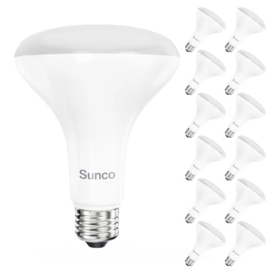 

Светодиодные лампы Sunco BR30, 12 шт., для встраиваемых светильников, внутреннее освещение, 1600 лм, 16 Вт, эквивалент 100 Вт, 5000K, дневной свет, цоколь E26, средний размер