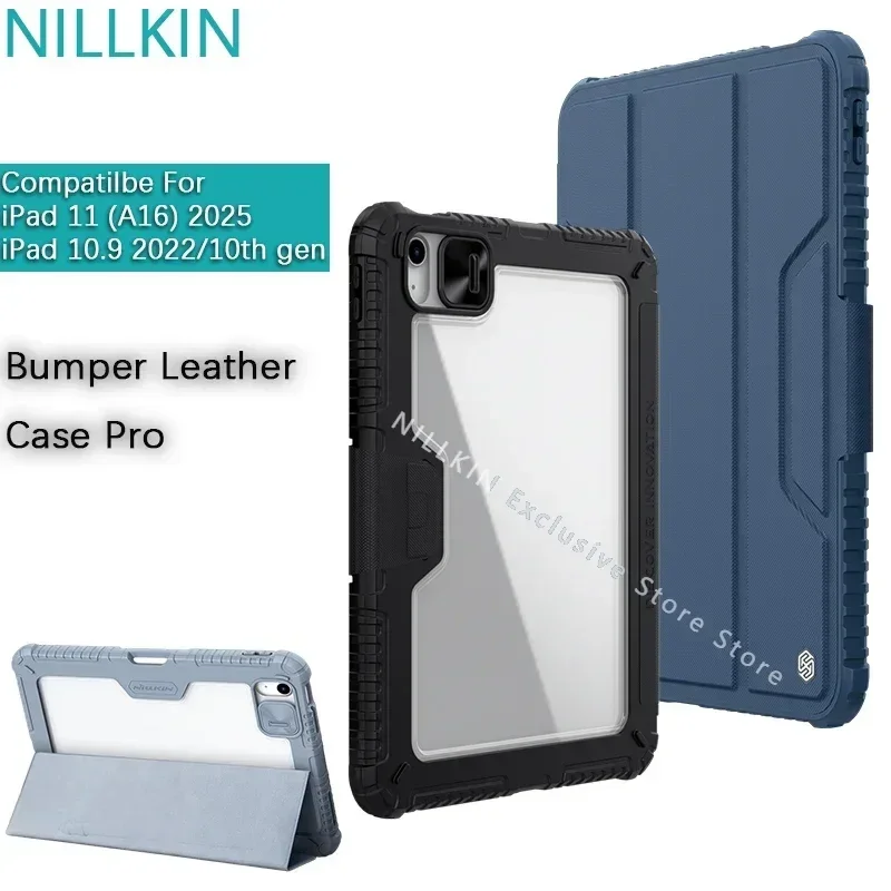 Nillkin для iPad 11 A16 2025/iPad 10,2/iPad 10,9 2022/10 поколения, кожаный бампер Pro, защитный чехол для планшета с гнездом для ручки Nillkin для iPad 11 A16 2025/iPad 10,2/iPad 10,9 2022/10 поколения, кожаный бампер Pro, защитный чехол для планшета с гнездом для ручки