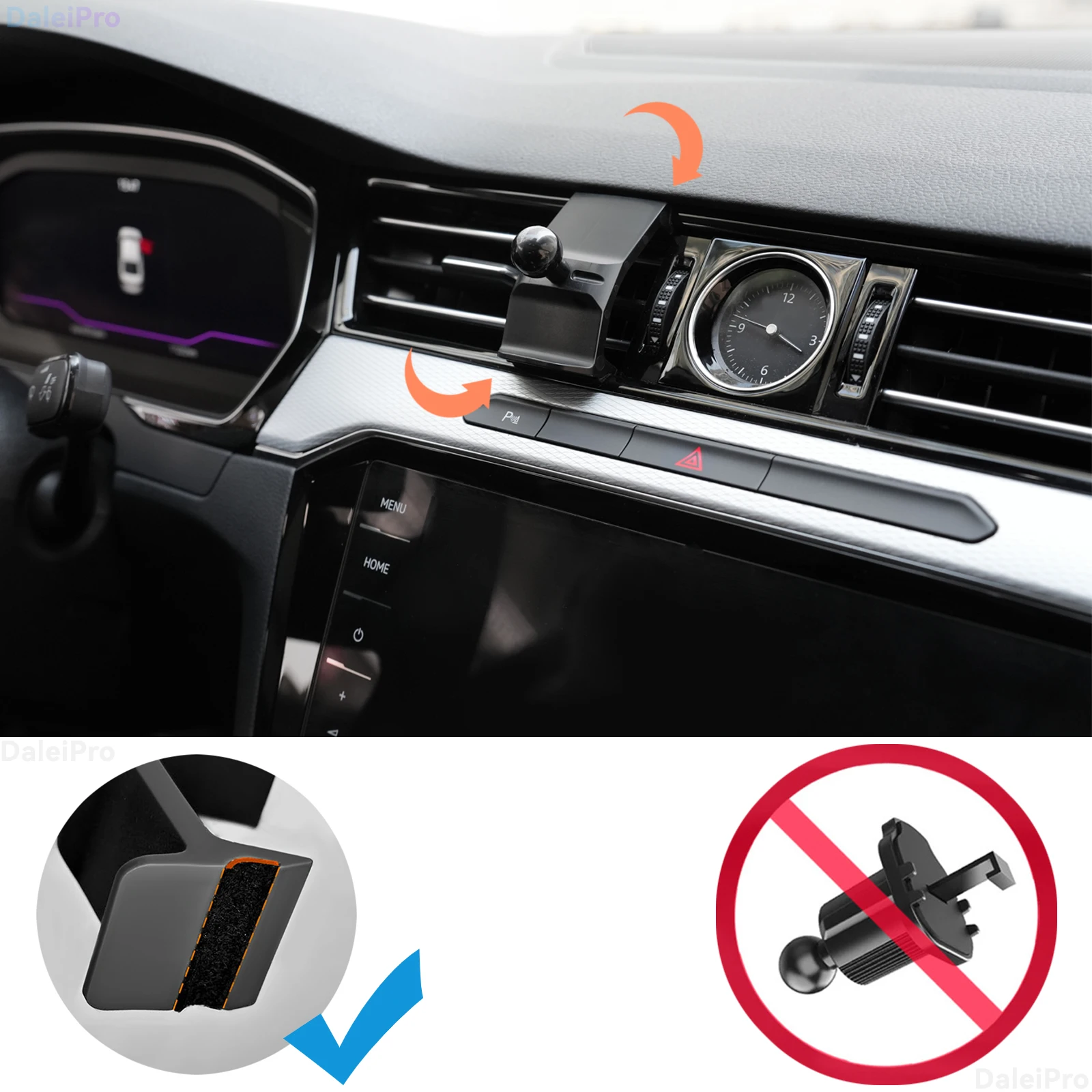 Für VW Passat B8 2017-2022 2023 Auto-Handyhalterung, Fahrzeugspezifische Austauschbare Armaturenbrett-Handyhalterung für VW Arteon CC 2017-2020 – Detail 3