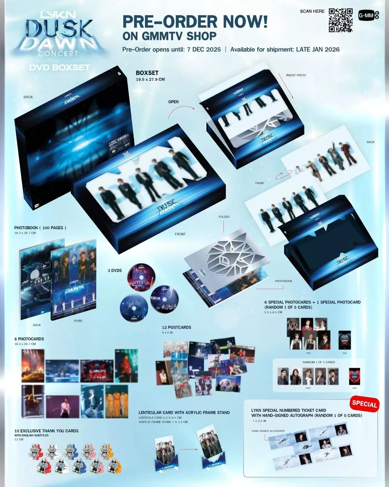 Pre-sale Official Thai Boyband LYKN Hong Tui William Lego & Nut Dusk&Dawn Concert LYKN DVD Box Set