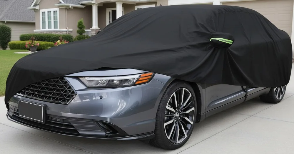 

6-слойный водонепроницаемый всепогодный автомобильный чехол на молнии, универсальный, подходит для седанов 187-198 дюймов