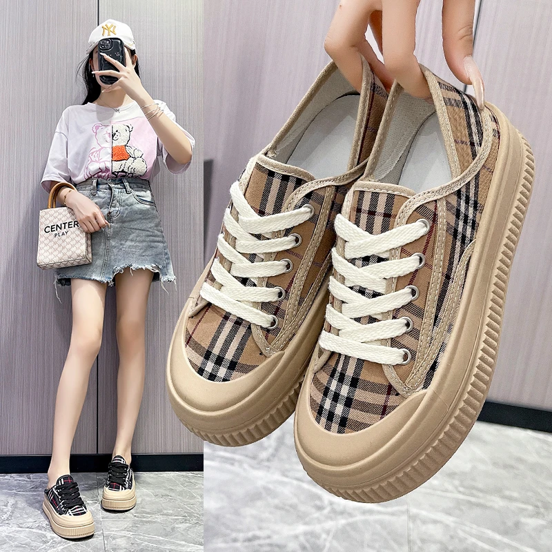 Canvas shoes women 2024 summer new breathable retro all fashion casual sports shoes women niche design sense