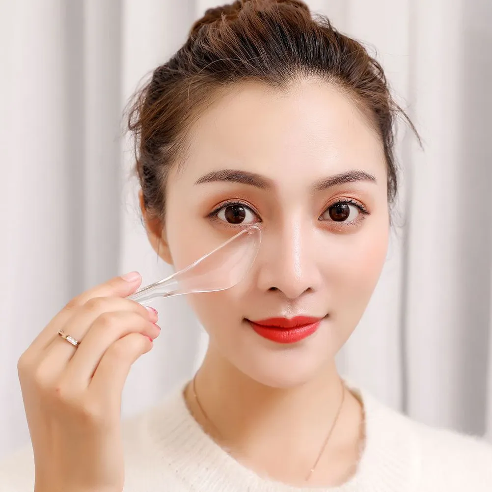 

2Pcs Acupoint Scraping Stick Crystal Face Massager Smooth Thin Jade Board Facial Muscle Relaxing Anti Aging Massage Tool
