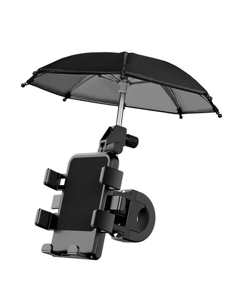 AliExpress NONE Universal Motorcycle Mobile Phone Holder & Umbrella Rainproof Sunshade Bicycle Scooter Phone Clip Handlebar Mount for IPhone