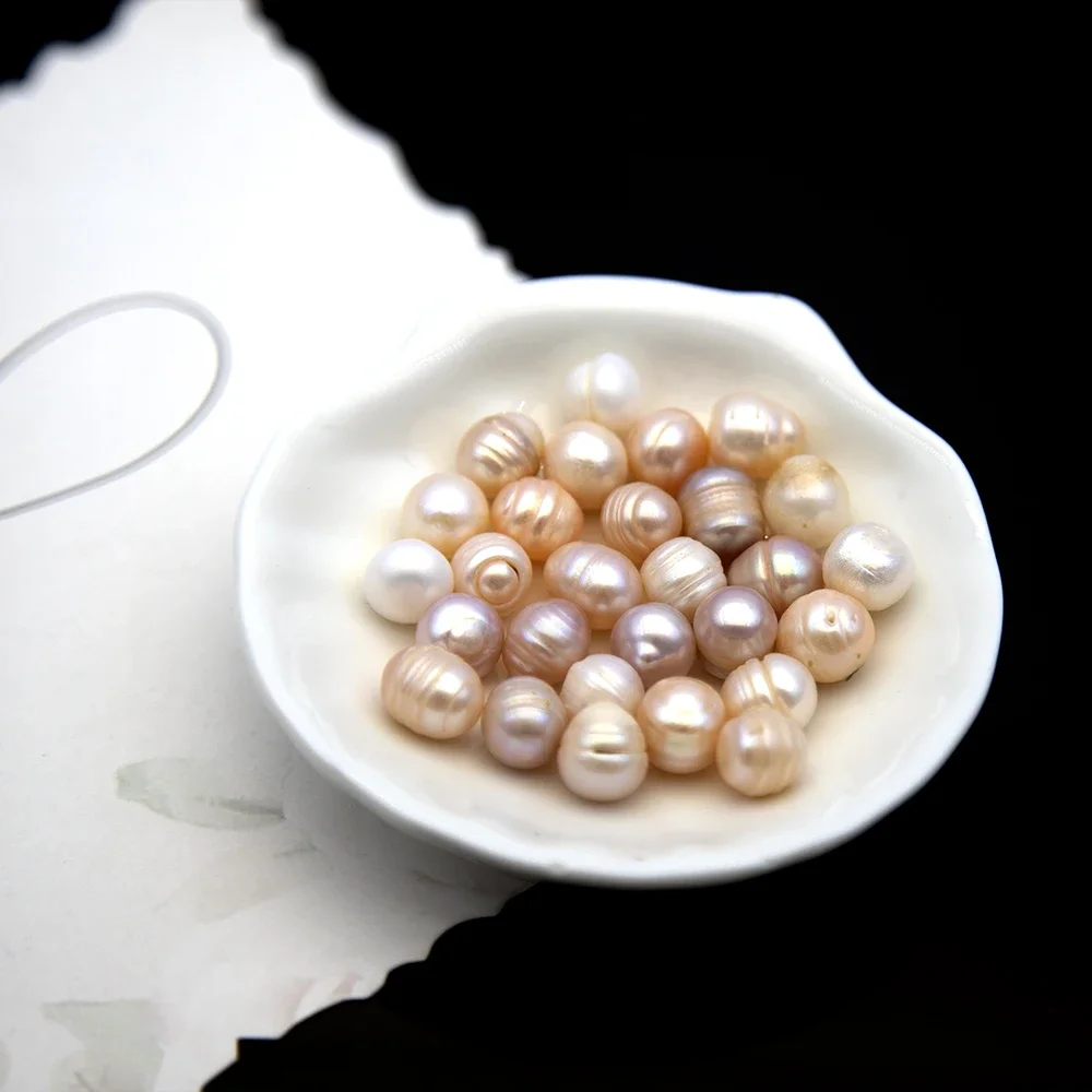 

100g/pack 9-10mm Natural Freshwater Pearl No-Hole Potato Shaped Loose Beads Jewelry For DIY Decoration Crafts Jewelry Making