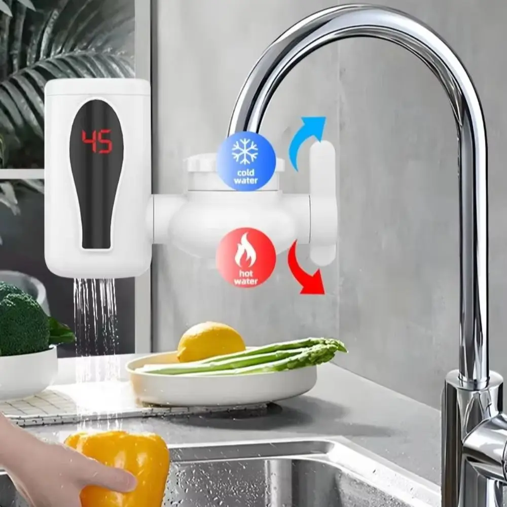 

3000W Power Instant Electric Water Heater Digital Display Rapid Heating Tankless Water Heater Rotatable Tap LED Display