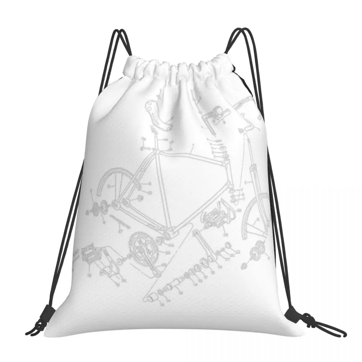 Mochila Bike Addict para homem e mulher, sacos de cordão portáteis casuais, bolso do pacote, bolsa de esportes, bolsa de escola