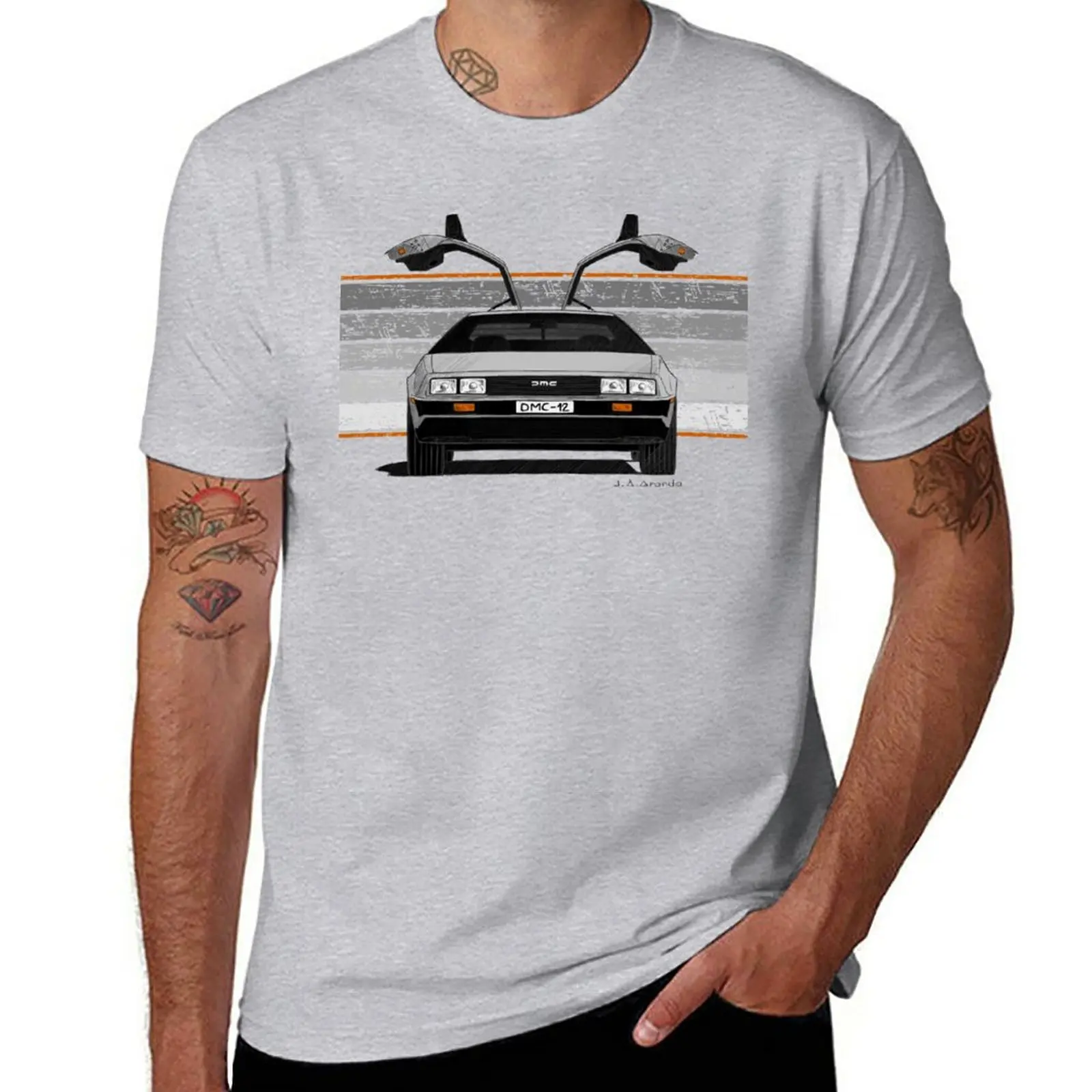 New My drawing of the DeLorean DMC-12 in front view T-Shirt Short sleeve tee t-shirts man mens t shirts casual stylish