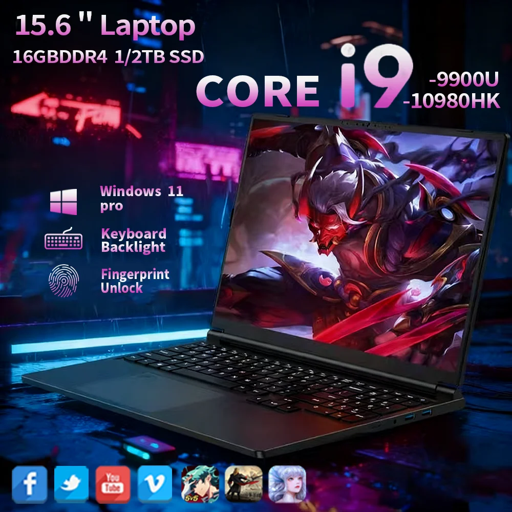 �y�Z�[�����z15.6�C���` �m�[�g�p�\�R�� Windows 11 Core i9-10980HK �Q�[�~���OPC 16GB RAM �w��F�� �m�[�g�p�\�R�� �o�b�N���C�g���� �w�K�p�p�\�R��