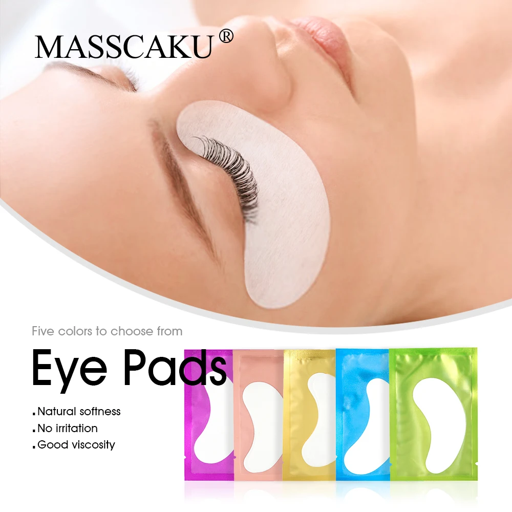 

MASSCAKU Lash Extension Pads Easy to Graft Eye Stickers Hydrogel Patches Individual Eyelash Under Eye Patch