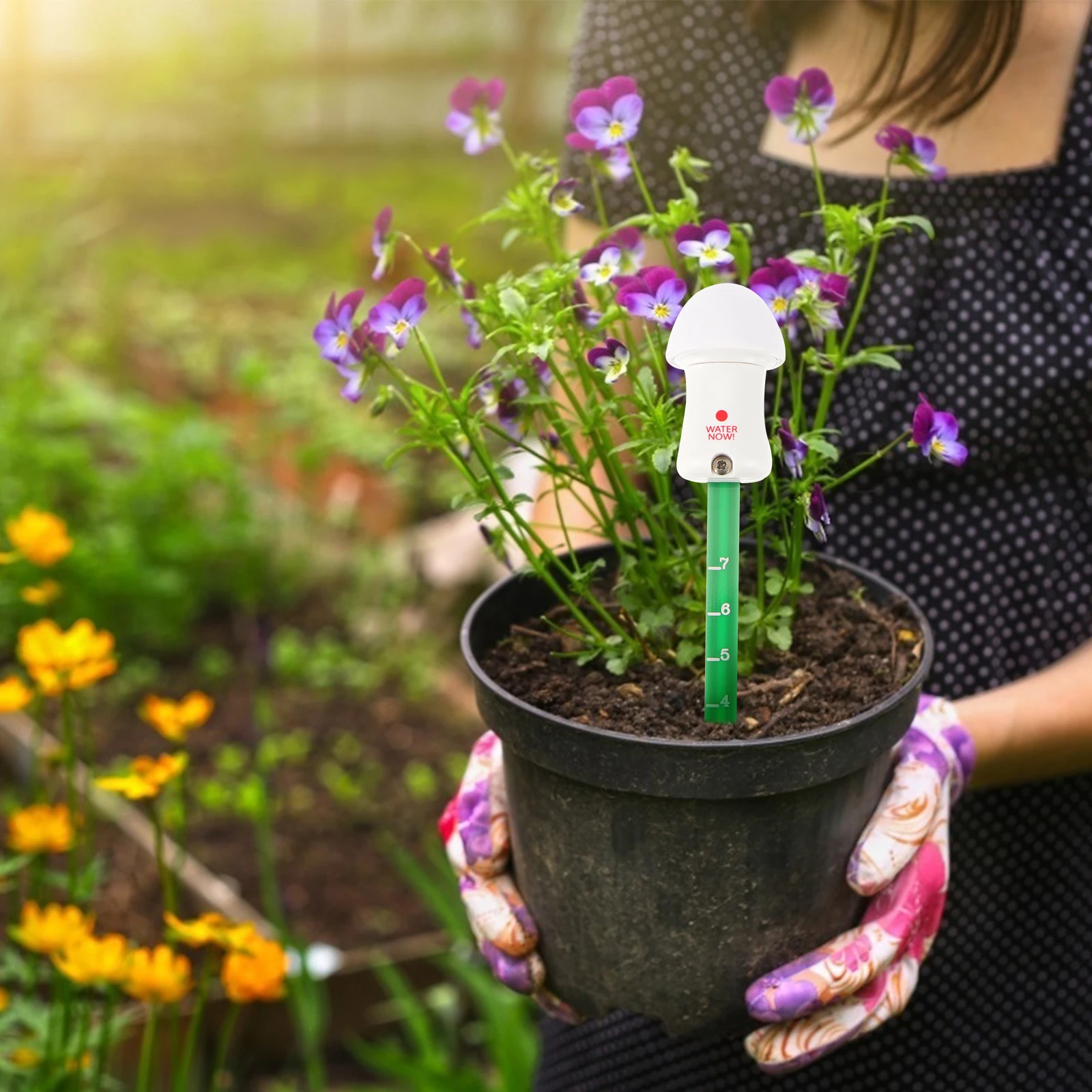 

Soil Moisture Tester Mushroom Shape Humidity Indoor Plants Garden Watering Reminder Automatic Manual Detection