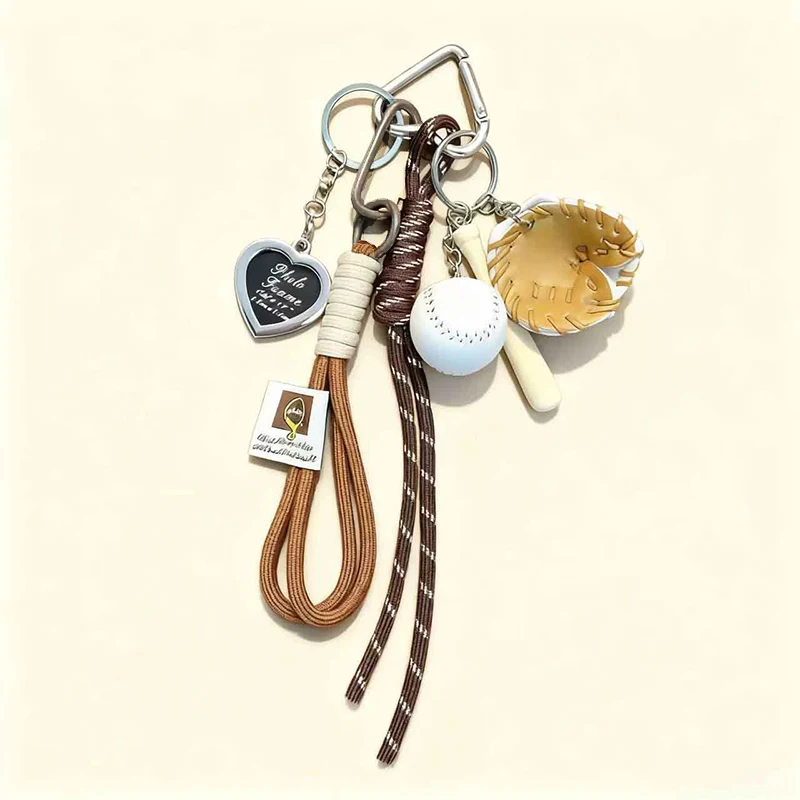 Niedlicher Baseball-Dekor-Schlüsselanhänger zum Selbermachen, modischer Taschenanhänger, Sport, Reisen, Schlüsselanhänger, Baseball-Dekor, Schlüsselanhänger, modisches Accessoire als Geschenk – Detail 17