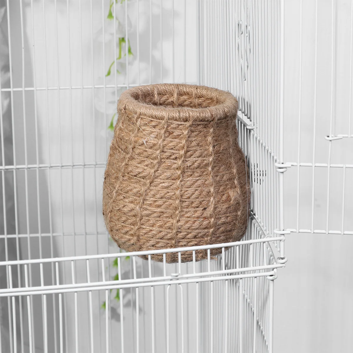 天然木手織りオウムの巣ベッド暖かい冬の睡眠ベッド軽量ケージアクセサリー小鳥齧歯類用