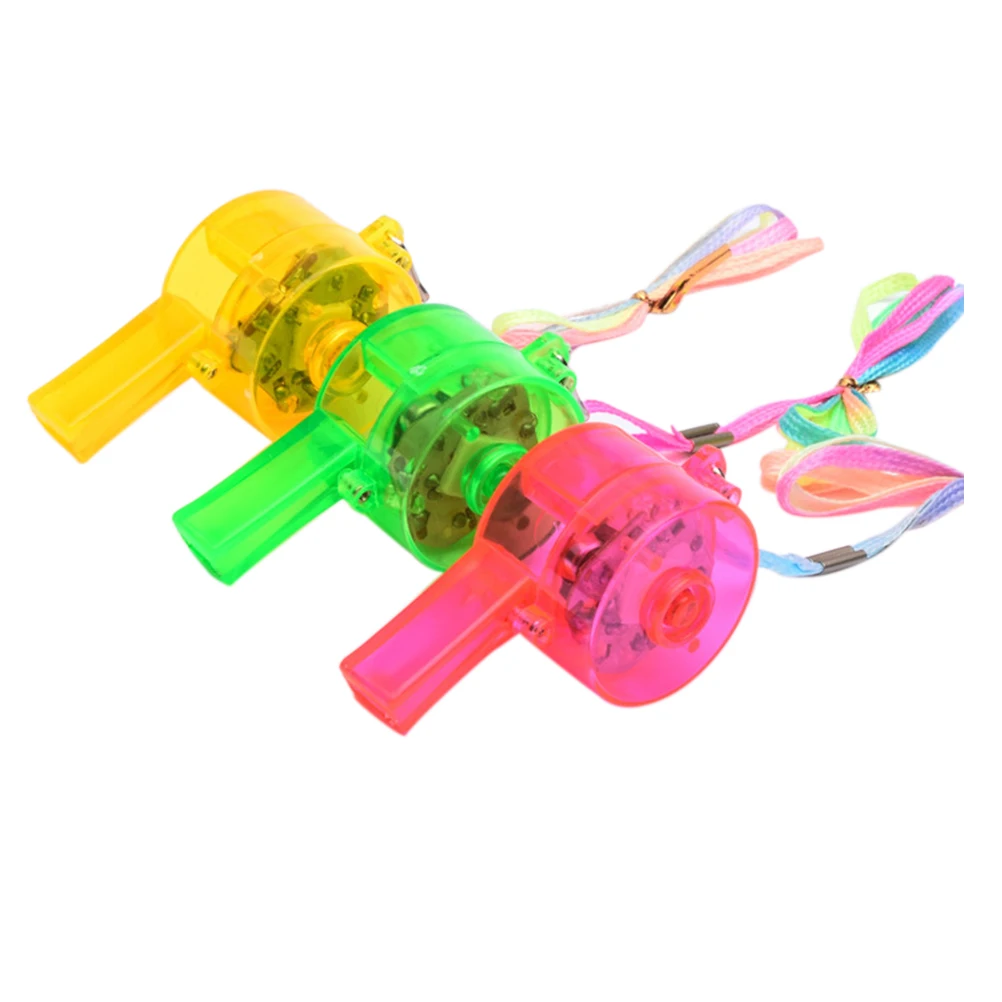 

5pcs Flashing Glow Whistle Light Up Party For Kids Adults Christmas Concert Rave Nightclub Cheerleading Noise Maker