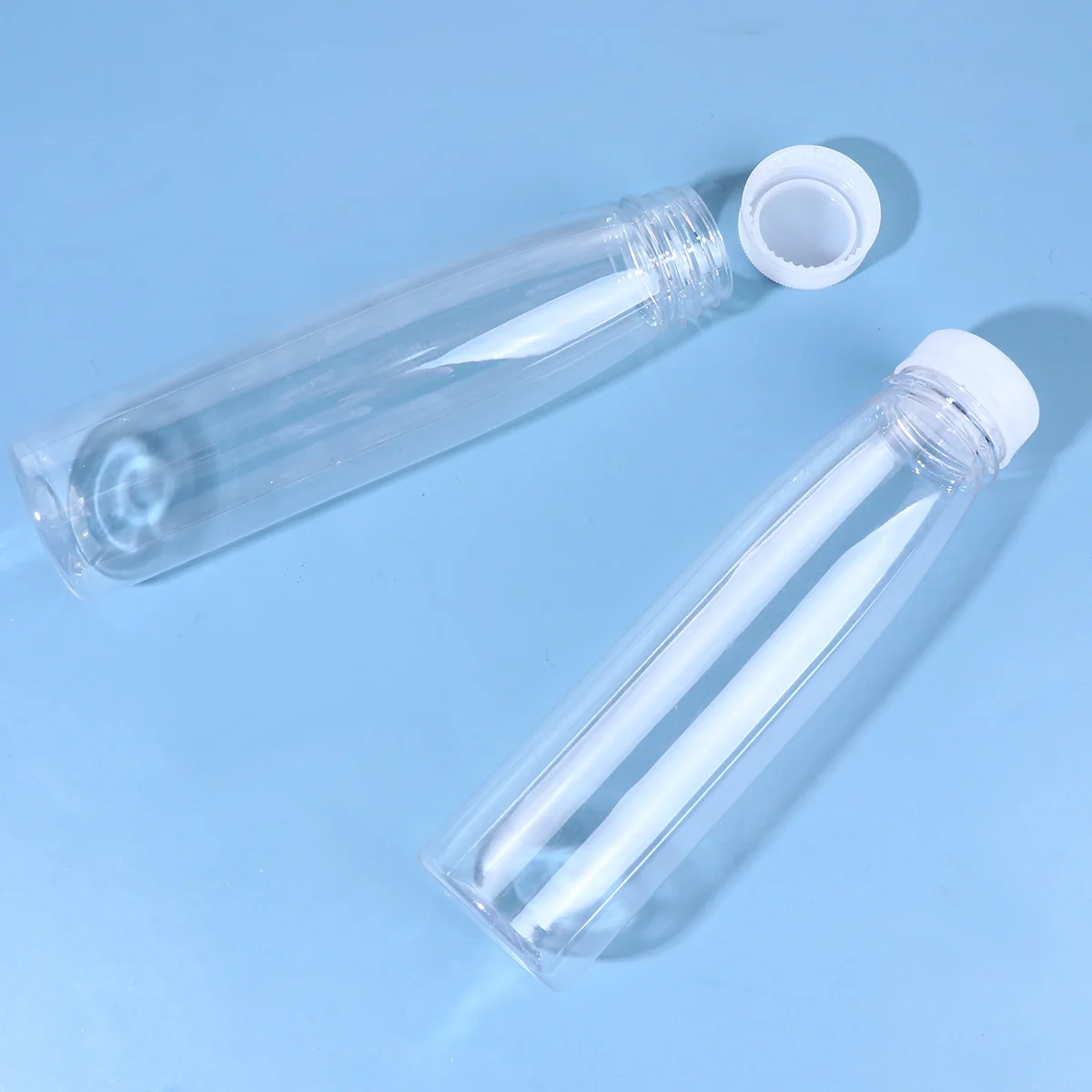 10 Uds. Botellas transparentes de almacenamiento para mascotas de 330Ml, tarros de plástico para bebidas y jugo, tapas transparentes de fácil agarre a prueba de fugas de calidad alimentaria
