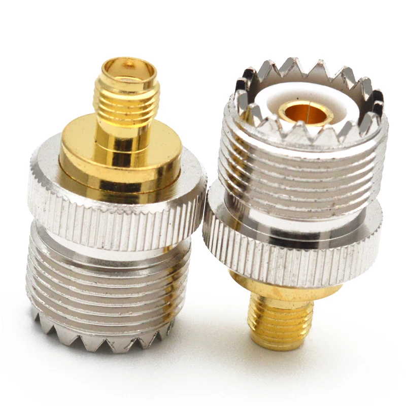 1PC UHF żeńskie do SMA Adapter żeński RF złącze koncentryczne adaptery UHF do SMA złącze SO239