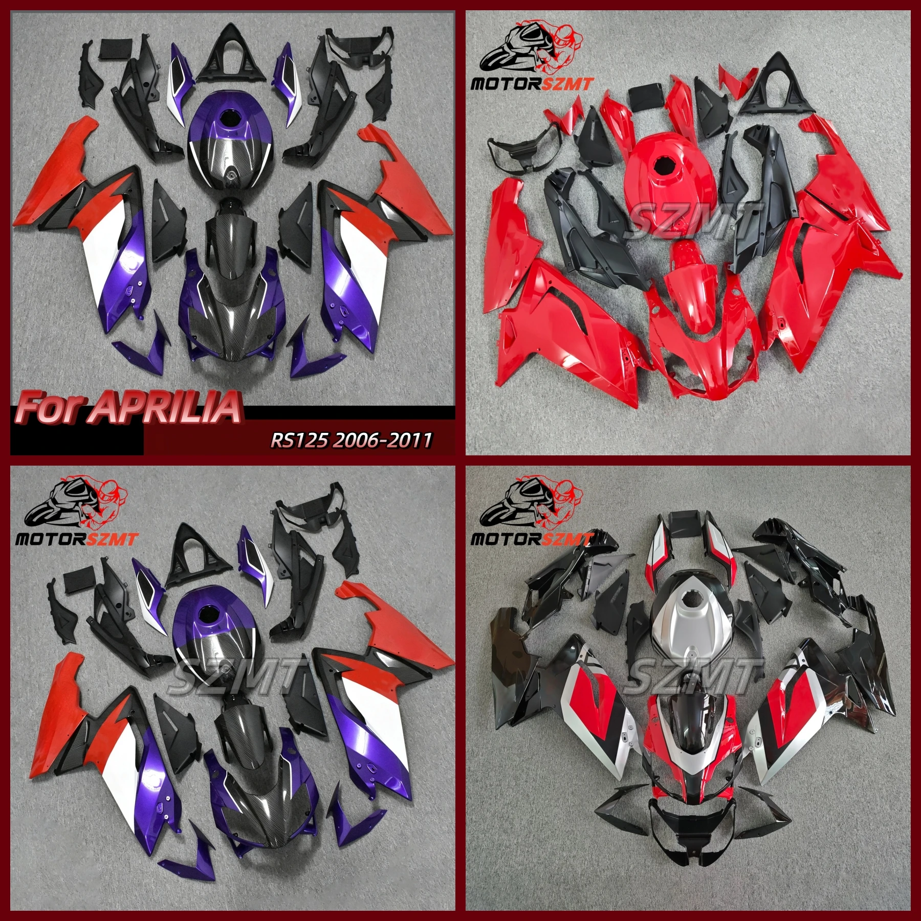 Fits For Aprilia RS 125 RS125 2006 2007 2008 2009 2010 2011 06 07 08 09 10 11 New ABS Fairings Kit Fit Bodywork Set Replacement