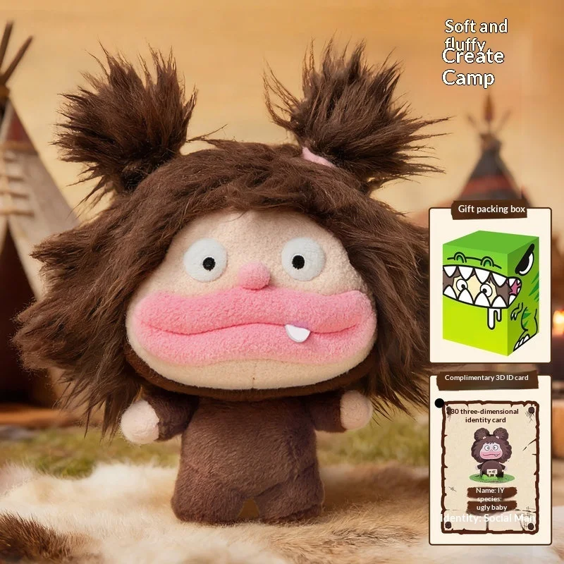 New Ugly Cute Plush Doll Weird Funny Abstract Fluffy Stuffed Toy With 3d Identity Card Gift Box For New Year Gift Kids Adults