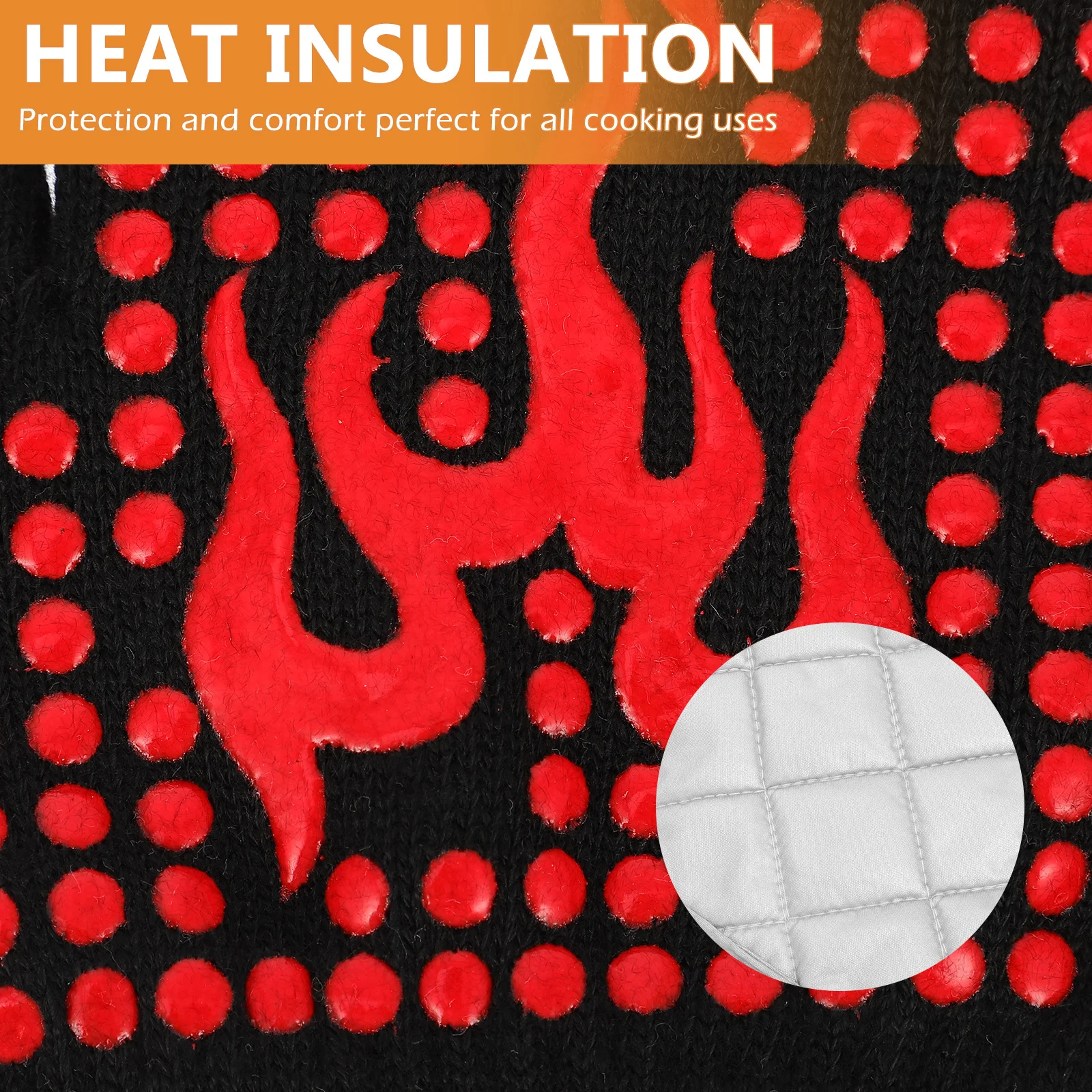 

1Pair Heat Insulation Silicone Gloves Thickened Heat Resistant Kitchen Oven Microwave Bbq Baking Oven Mitts Anti-Scald Gloves