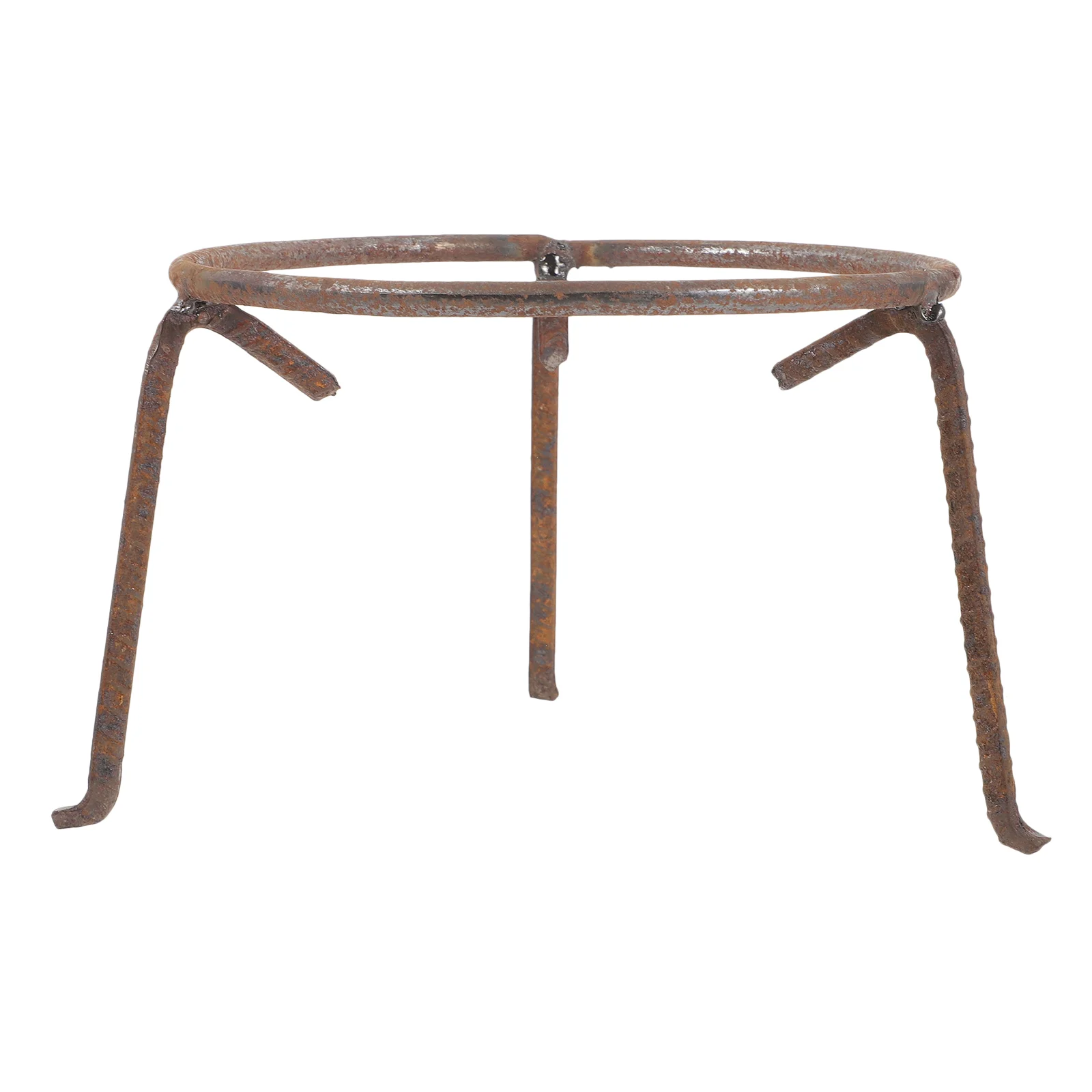 

Outdoor Picnic Firewood Tripod Pot Rack Round Steel Ring Barbecue Stove Brazier Triangle Bracket Holder Portable Grill